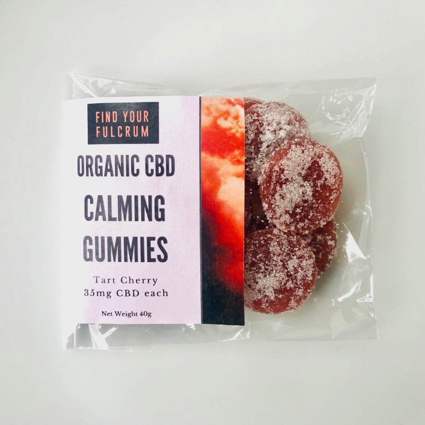 CBD Organic Tart Cherry Calming Gummies (10 per pack)